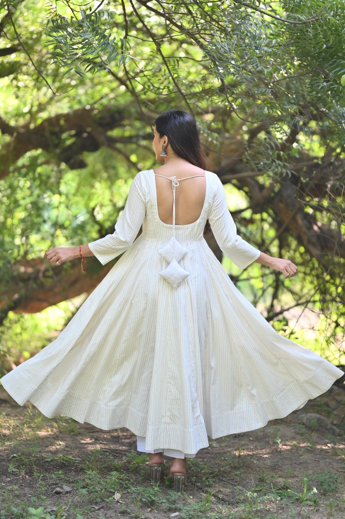 WHITE KATHA ANARKALI