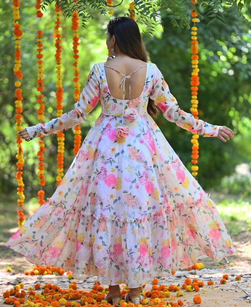 PINK FLORA ANARKALI