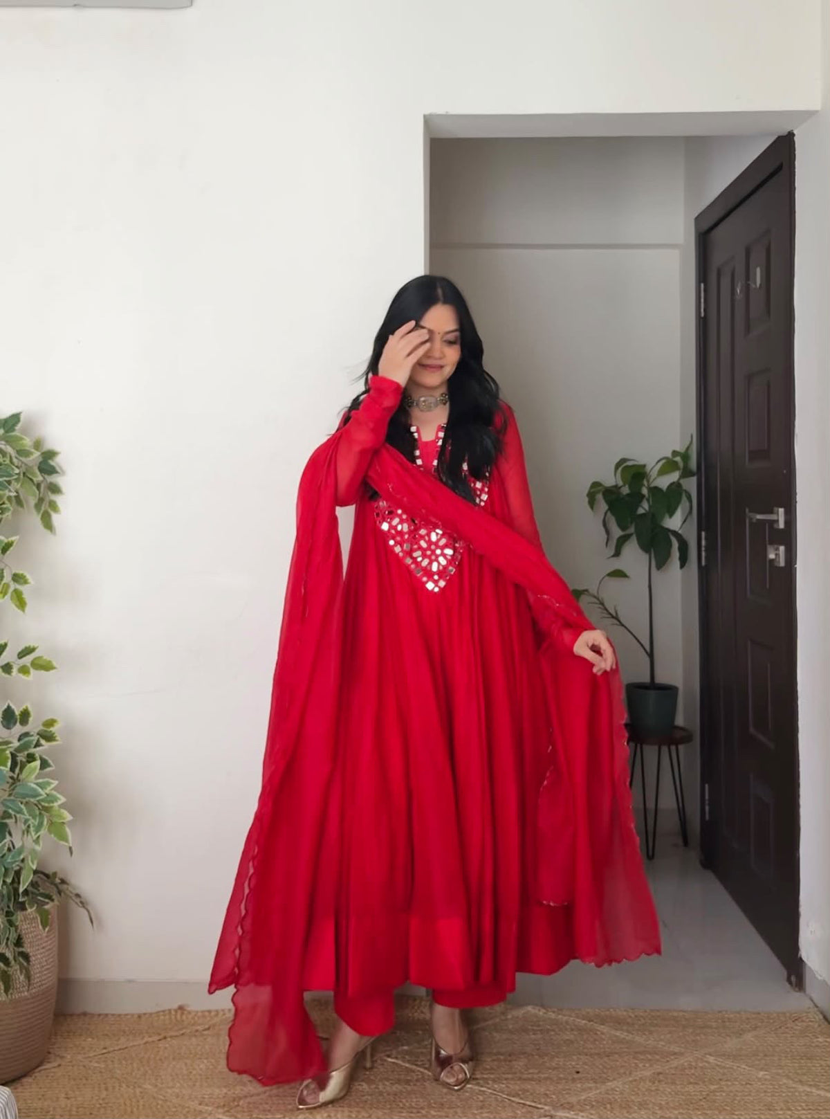 RED SHEESH ANARKALI