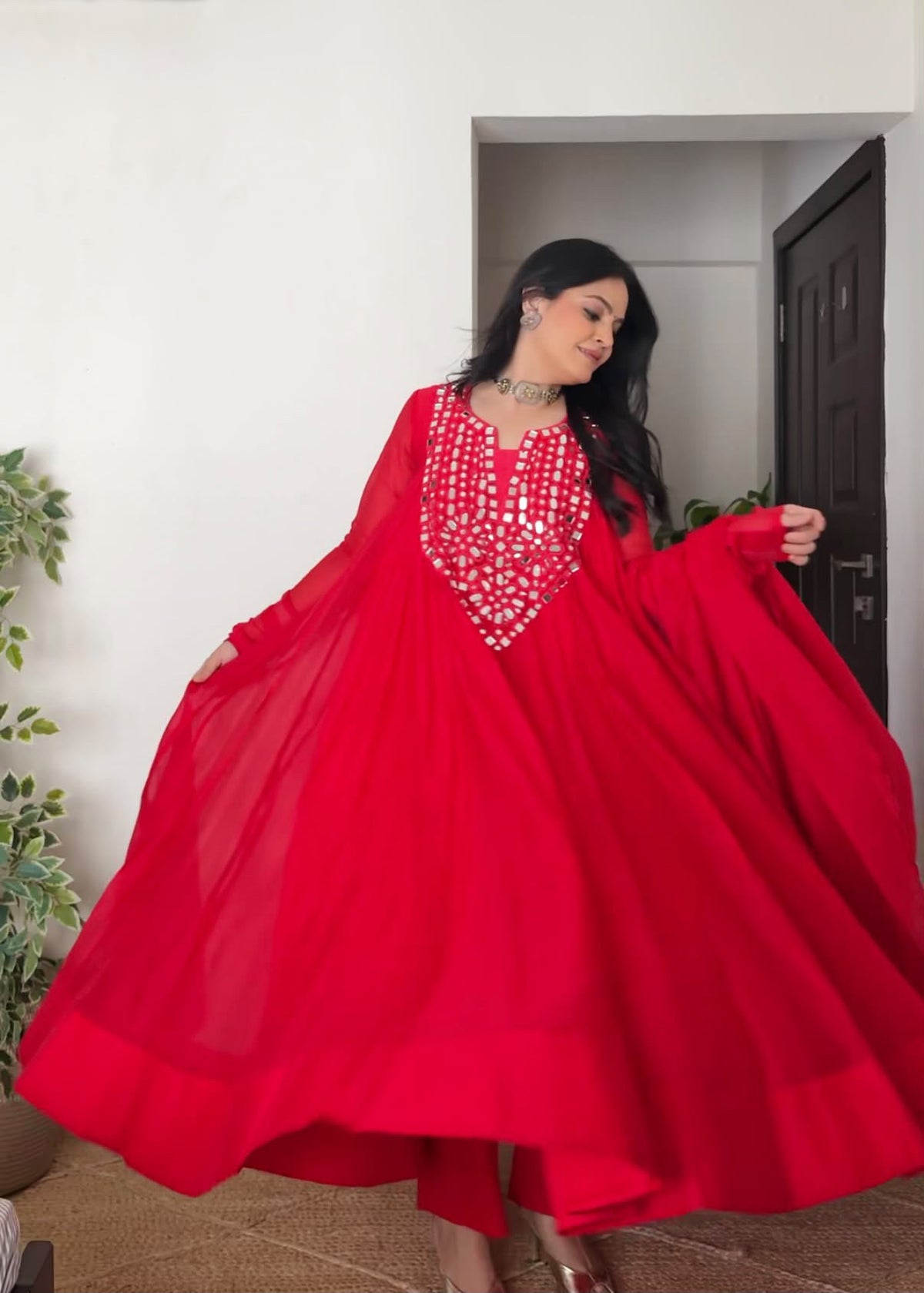 RED SHEESH ANARKALI