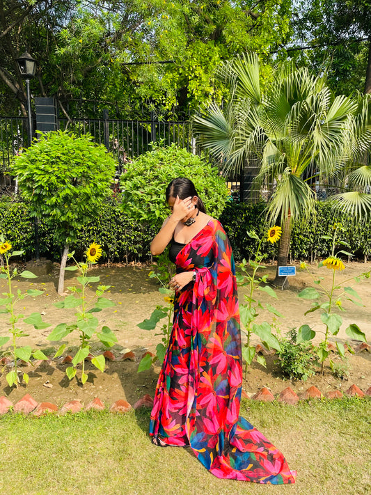 FLOWER SAREE