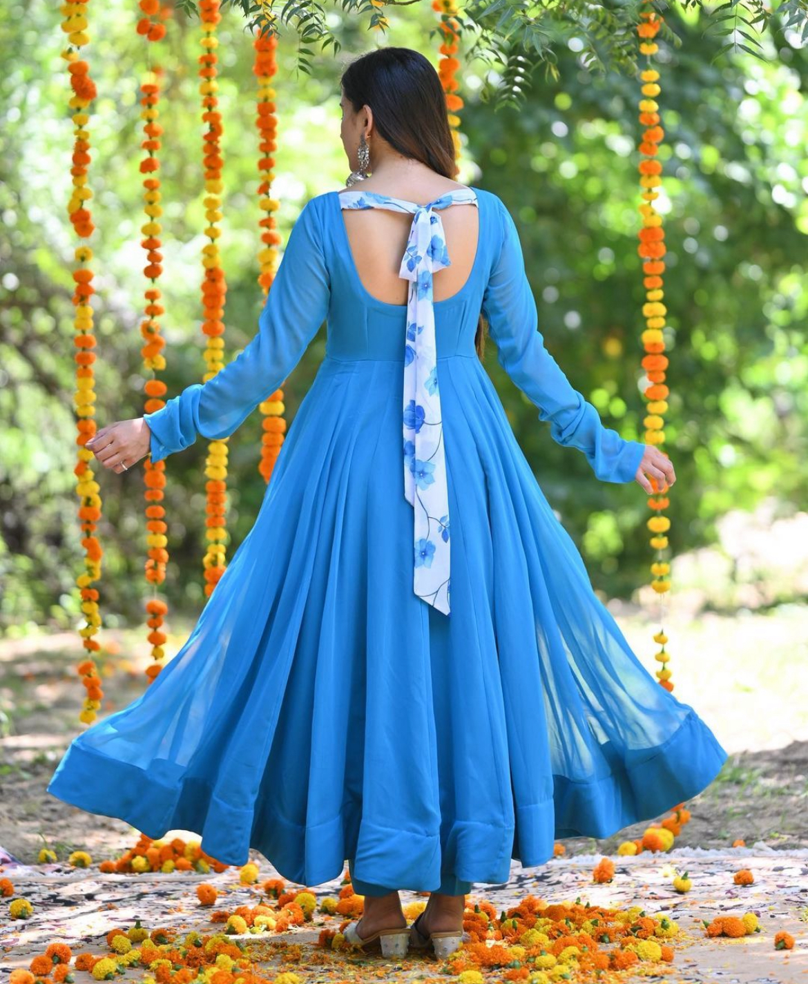 SKYBLUE ANARKALI